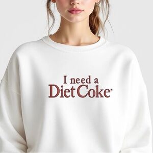 I need a diet coke NEW Embroidered crewneck sweatshirt any XXL 2XL 3XL trending